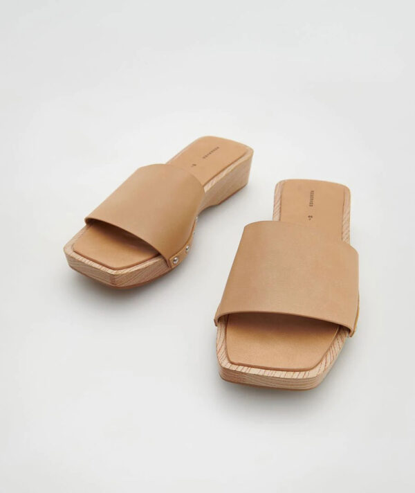 Imitation leather slippers