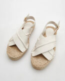 Espadrilles with leather upper