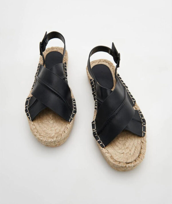 Espadrilles with leather