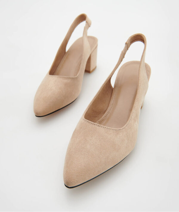 Leather wide Heels